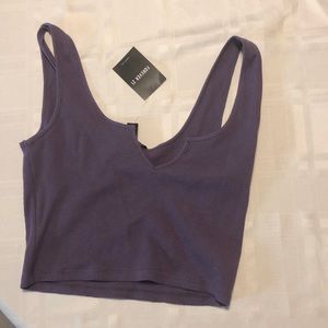 Medium Purple forever 21 low-cut crop top!